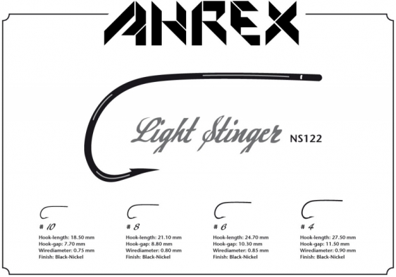 Ahrex NS122 - Light Stinger #8 ryhmässä Koukut & Tarvikkeet / Koukut / Perhonsidontakoukut @ Sportfiskeprylar.se (ANS122-8)