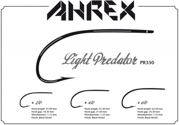 Ahrex PR350 - Light Predator, Barbed #4/0 ryhmässä Koukut & Tarvikkeet / Koukut / Perhonsidontakoukut @ Sportfiskeprylar.se (APR350-4_0)