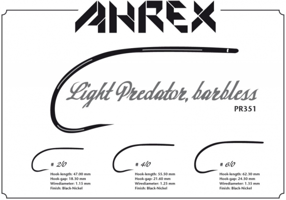 Ahrex PR351 - Light Predator, Barbless #4/0 ryhmässä Koukut & Tarvikkeet / Koukut / Perhonsidontakoukut @ Sportfiskeprylar.se (APR351-4_0)
