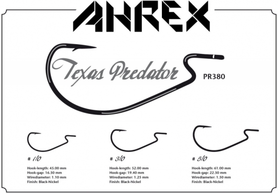Ahrex PR380 - Texas Predator #5/0 ryhmässä Koukut & Tarvikkeet / Koukut / Perhonsidontakoukut @ Sportfiskeprylar.se (APR380-5_0)