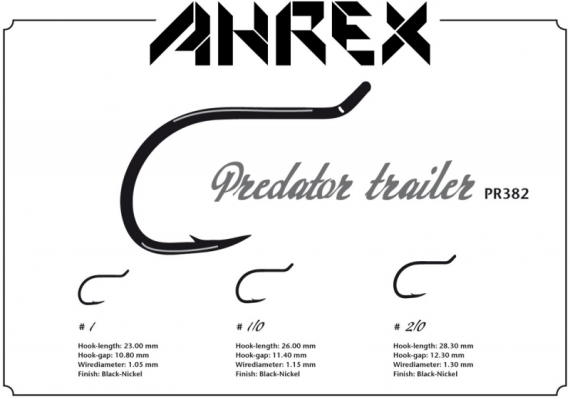 Ahrex PR382 - Predator Trailer Hook, Barbed ryhmässä Koukut & Tarvikkeet / Koukut / Perhonsidontakoukut @ Sportfiskeprylar.se (APR382-2_0r)