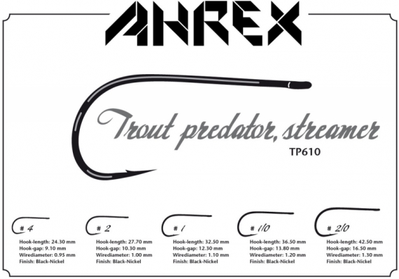 Ahrex TP610 - Trout Predator Streamer ryhmässä Koukut & Tarvikkeet / Koukut / Perhonsidontakoukut @ Sportfiskeprylar.se (ATB610-4r)