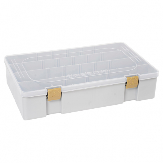 Westin W3 Tackle Box 36x22,5x8cm Grey/Clear ryhmässä Säilytys / Rasiat ja laatikot / Viehelaatikot @ Sportfiskeprylar.se (B02-706-036)