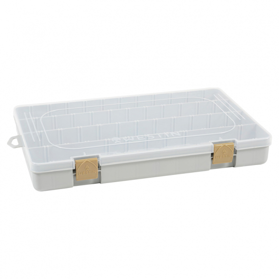 Westin W3 Tackle Box 36x22,5x4,8cm Grey/Clear ryhmässä Säilytys / Rasiat ja laatikot / Viehelaatikot @ Sportfiskeprylar.se (B02-706-037)