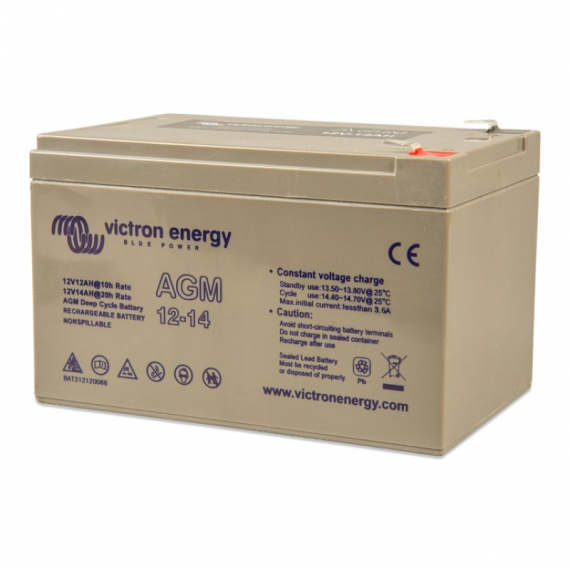 Victron Energy 12V/14Ah AGM Deep Cycle Battery ryhmässä Veneilyelektroniikka & veneily / Akut & Laturit / Akut / Lyijyakut @ Sportfiskeprylar.se (BAT212120086)