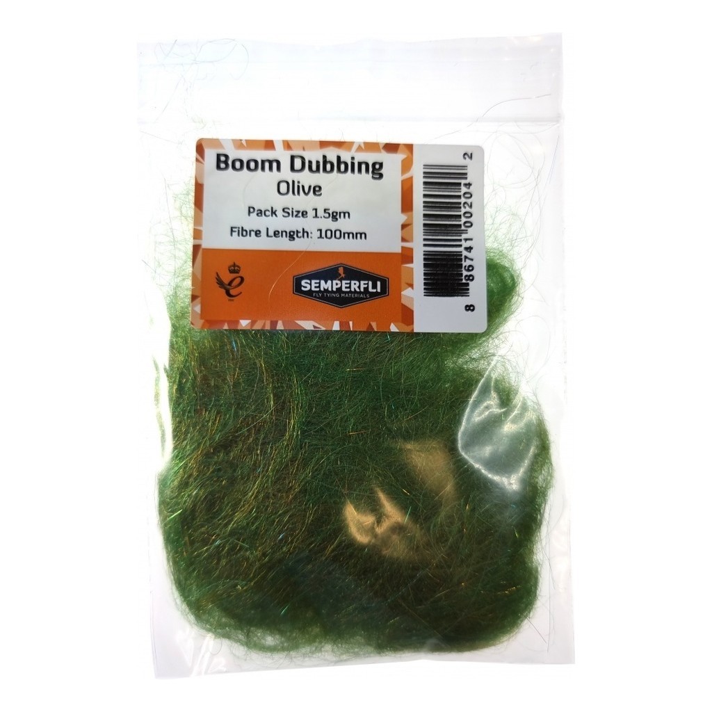 Semperfli Boom Dubbing - Olive ryhmässä Koukut & Tarvikkeet / Perhonsidonta / Perhonsidontamateriaalit / Dubbingit @ Sportfiskeprylar.se (BBOM100OLV)