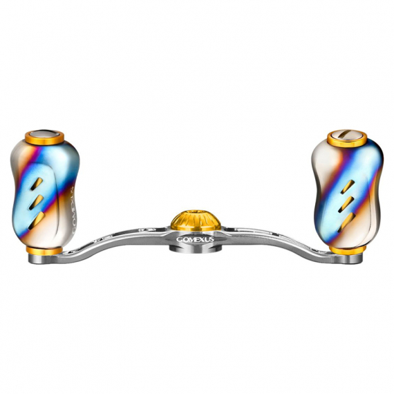 Gomexus 100mm Aluminium Handle with 22mm Titanium Knob 8x5mm - Silver & Gold ryhmässä Kelat / Lisävarusteet Kelat / Kelan kahvat @ Sportfiskeprylar.se (BD100T22GDX1)