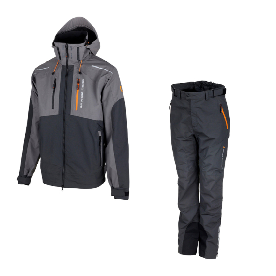 Savage Gear WP Performance Jacket & Trousers Gunmetal ryhmässä Vaatteet ja kengät / Vaatetus / Kalastusasut @ Sportfiskeprylar.se (BIBBRACEANDJACKET2)