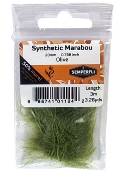 Semperfli Synthetic Marabou 20mm ryhmässä Koukut & Tarvikkeet / Perhonsidonta / Perhonsidonta materiaali / Muut synteettiset materiaalit @ Sportfiskeprylar.se (BMAR000BLKr)
