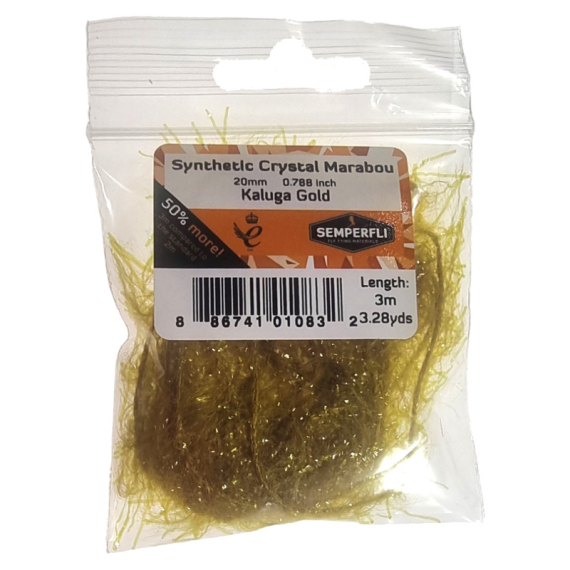 Semperfli Synthetic Crystal Marabou 20mm - Copper Brown ryhmässä Koukut & Tarvikkeet / Perhonsidonta / Perhonsidontamateriaalit / Chenille & Lanka @ Sportfiskeprylar.se (BMAR100CPB)