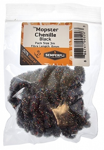 Semperfli Mopster Mop Chenille - Black ryhmässä Koukut & Tarvikkeet / Perhonsidonta / Perhonsidontamateriaalit / Chenille & Lanka @ Sportfiskeprylar.se (BMOP000BLKr)