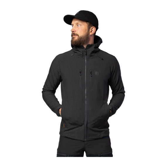 Beyond Nordic BN106 M\'s Tech Fleece Hoodie Off Black ryhmässä Vaatteet ja kengät / Vaatetus / Villapaidat / Fleecepaidat @ Sportfiskeprylar.se (BN106-M-BLACK-Lr)