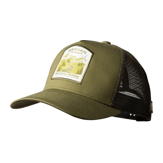 Beyond Nordic BN215 Wild Scandinavia Trucker Cap W-Iguana Green ryhmässä Vaatteet ja kengät / Lippalakit ja päähineet / Lippikset / Trucker lippikset @ Sportfiskeprylar.se (BN215-W-IGUANA-OS)