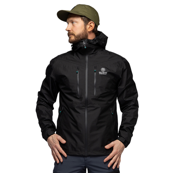 Beyond Nordic BN301 v2 M\'s 3L Lightweight Shell Jacket Onyx Black ryhmässä Vaatteet ja kengät / Vaatetus / Takit / Kuoritakit @ Sportfiskeprylar.se (BN301-V2-M-BLACK-Lr)