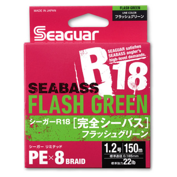 Seaguar R18 Kanzen Seabass 150m Flash Green ryhmässä Siimat / Kuitusiimat @ Sportfiskeprylar.se (BOB-00-SEAGUAR-0044r)