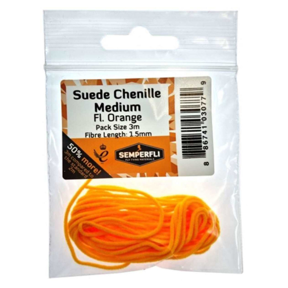 Semperfli Suede Chenille 1.5mm Medium - Fl Orange ryhmässä Koukut & Tarvikkeet / Perhonsidonta / Perhonsidontamateriaalit / Chenille & Lanka @ Sportfiskeprylar.se (BSC2003FOR)