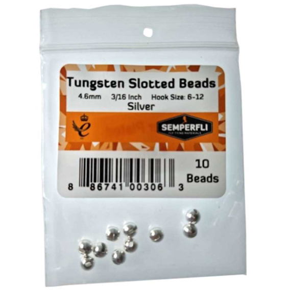 Semperfli Tungsten Slotted Beads 2mm - Silver ryhmässä Koukut & Tarvikkeet / Perhonsidonta / Perhonsidontamateriaalit / Kartiot @ Sportfiskeprylar.se (BTBD020SLV)