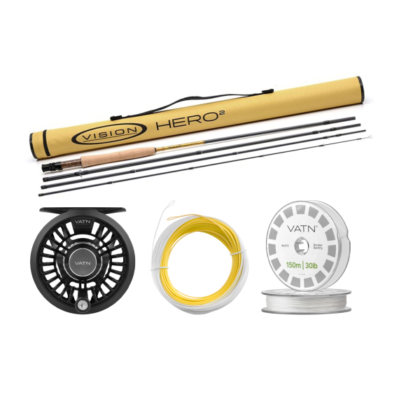 Vision Trout HERO² Dry Fly Taper+ Flugset - 9\' #4 ryhmässä Kalastussetit / Perhokalastussetit / Yhden käden perhokalastussarjat @ Sportfiskeprylar.se (BUNDLE_VHII4904_2026_DRY)