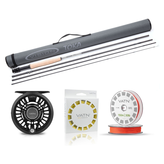 Vision Toka / VATN Dry Fly Flugset 9\' #5 ryhmässä Kalastusmenetelmät @ Sportfiskeprylar.se (BUNDLE_VTO4905-DRY)
