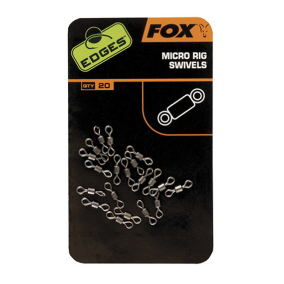 Fox Edges Micro Rig Swivels 20-pack ryhmässä Koukut & Tarvikkeet / Rigit lisävarusteet / Muut rigitarvikkeet @ Sportfiskeprylar.se (CAC538)