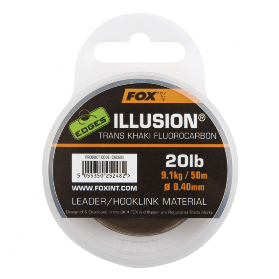 Fox Edges Illusion Flurocarbon Leader ryhmässä Koukut & Tarvikkeet / perukkeet & perukemateriaalit / Perukemateriaalit / Perukemateriaali Fluorcarbon @ Sportfiskeprylar.se (CAC603r)