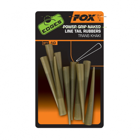 Fox Power Grip Naked Line Tail Rubbers Size 7, 10pcs ryhmässä Koukut & Tarvikkeet / Rigit lisävarusteet / Kutistesukat & vapasukat @ Sportfiskeprylar.se (CAC686)