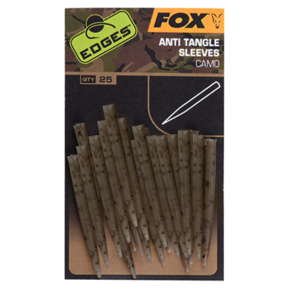 Fox Edges Camo Anti Tangle Sleeves 25pcs ryhmässä Koukut & Tarvikkeet / Rigit lisävarusteet / Kutistesukat & vapasukat @ Sportfiskeprylar.se (CAC767)