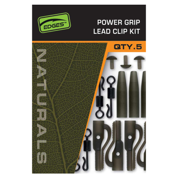 Fox Edges Naturals Power Grip Lead Clip Kit ryhmässä Koukut & Tarvikkeet / Rigit lisävarusteet / Lyijylukot @ Sportfiskeprylar.se (CAC843)