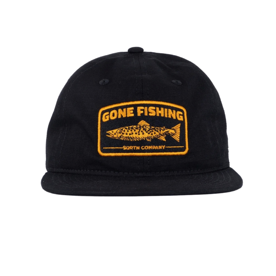 SQRTN Trout 6-Panel Cap, Black ryhmässä @ Sportfiskeprylar.se (CAP-419-OSFA)
