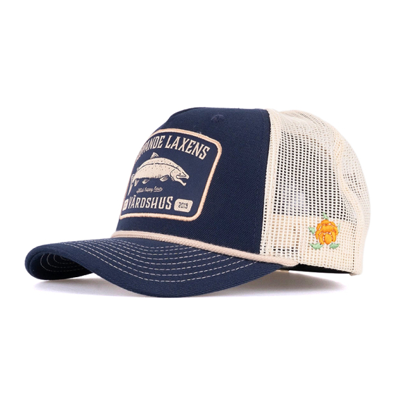 SQRTN Hoppande Laxen Trucker Cap, Navy ryhmässä @ Sportfiskeprylar.se (CAP-431-OSFA)