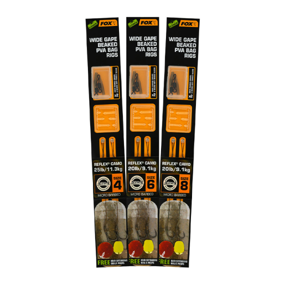 Fox Edges Wide Gape Beaked PVA Ready Rigs ryhmässä Koukut & Tarvikkeet / Valmiit rigit @ Sportfiskeprylar.se (CCR172r)
