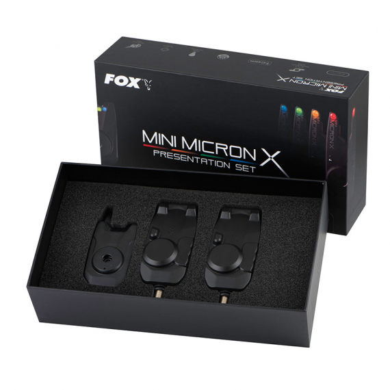 Fox Mini Micron X 2 Rod Set ryhmässä Työkalut ja tarvikkeet / Puremahälytykset ja indikaattorit / Tärpinilmaisimet @ Sportfiskeprylar.se (CEI197)