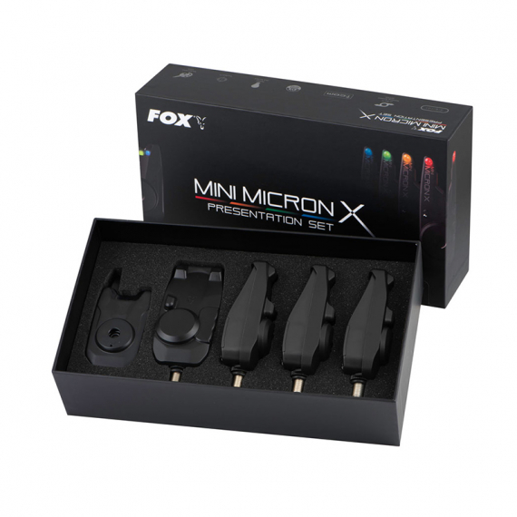 Fox Mini Micron X 4 Rod Set ryhmässä Työkalut ja tarvikkeet / Puremahälytykset ja indikaattorit / Tärpinilmaisimet @ Sportfiskeprylar.se (CEI199)