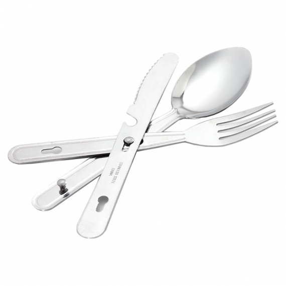 Coghlans Chow Kit (Knife, Fork & Spoon Set) ryhmässä Retkeily / ulkoilu / Retkikeittiöt & keittiövälineet / Aterimet ja lisävarusteet @ Sportfiskeprylar.se (CG721BP)