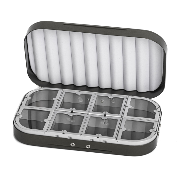 Aluminium box 8 compartments - Grey ryhmässä Säilytys / Kalastusrasiat / Perhorasiat @ Sportfiskeprylar.se (CH-304)