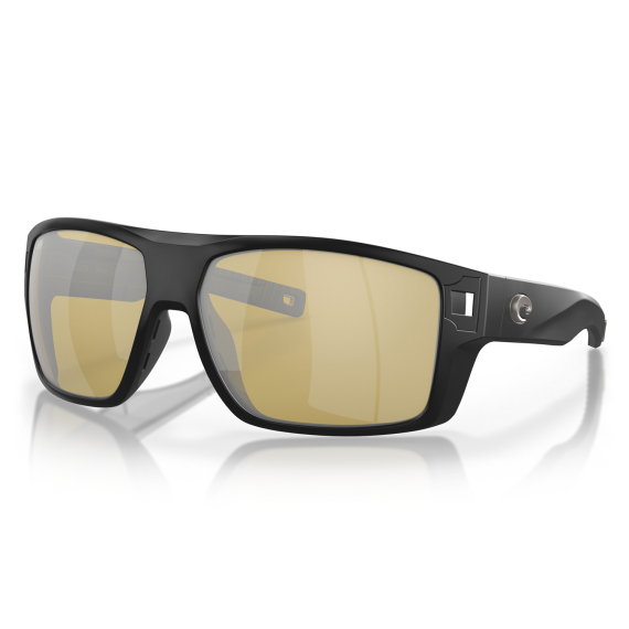 Costa Diego Matte Black - Sunrise Silver Mirror 580G ryhmässä Vaatteet ja kengät / Silmälasit / Polarisoidut aurinkolasit @ Sportfiskeprylar.se (CO-DGO11-OSSGLP)
