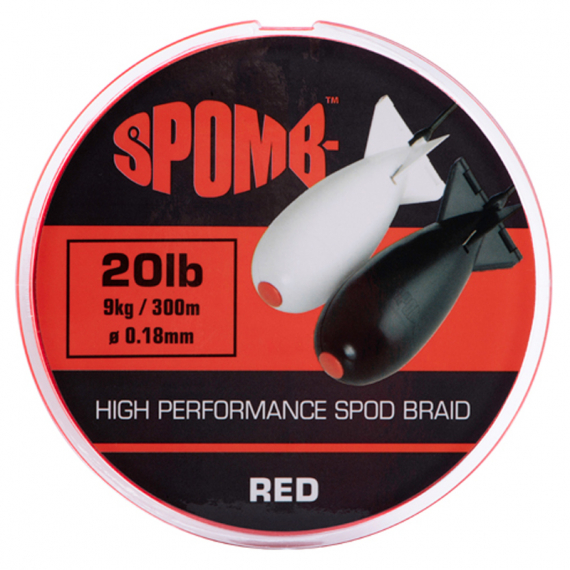 Spomb Braid 300m 9kg/20lb 0.18mm Red ryhmässä Siimat / Kuitusiimat @ Sportfiskeprylar.se (DBL001)