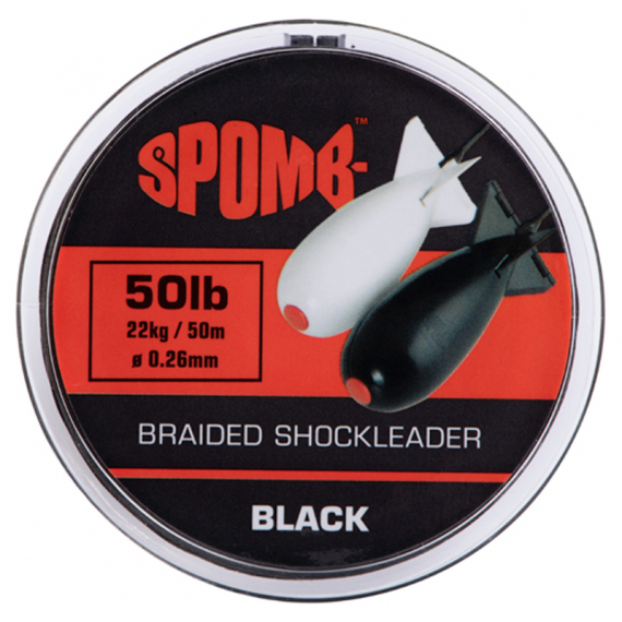 Spomb Braided Leader 22kg/50lb 50m Black ryhmässä Siimat / Kuitusiimat @ Sportfiskeprylar.se (DBL002)