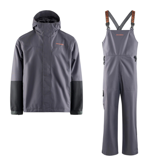 Grundéns Men\'s Deepwater 2L Fishing Jacket & Bib Set Anchor ryhmässä Vaatteet ja kengät / Vaatetus / Kalastusasut @ Sportfiskeprylar.se (DEEPWATERANCHORSET)