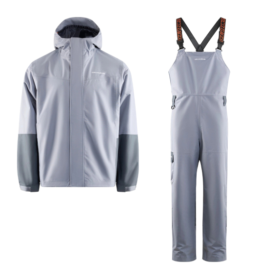 Grundéns Men\'s Deepwater 2L Fishing Jacket & Bib Set Tradewinds ryhmässä Vaatteet ja kengät / Vaatetus / Kalastusasut @ Sportfiskeprylar.se (DEEPWATERSET)
