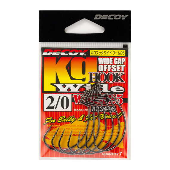 Decoy Worm 25kg Hook Wide (7pcs) ryhmässä Koukut & Tarvikkeet / Koukut / Offsetkoukut @ Sportfiskeprylar.se (DW25W20r)