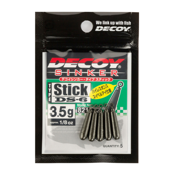 Decoy DS-6 Sinker Type Stick ryhmässä Koukut & Tarvikkeet / Syvääjät ja painot / Dropshot-painot @ Sportfiskeprylar.se (DY-DS6STSr)