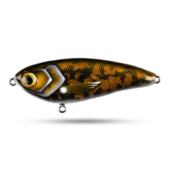 Elfbaits Swim 15cm, 100g - Bronze Burbot ryhmässä Vieheet / Käsintehty vieheet / Käsintehty Jerkbaits @ Sportfiskeprylar.se (EFLBAITSS2)