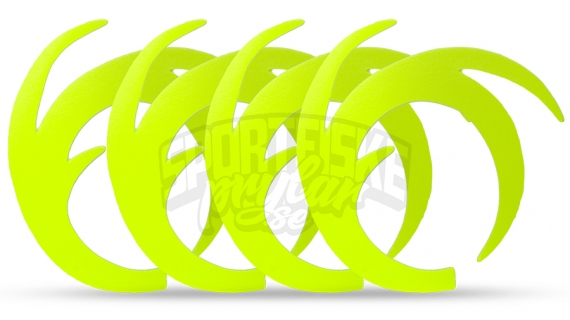 Dragon Tails XL 4kpl, Fluo Yellow ryhmässä Koukut & Tarvikkeet / Perhonsidonta / Perhonsidonta materiaali / Pyrstöt @ Sportfiskeprylar.se (F-DT4102)