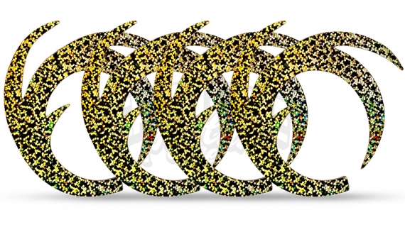 Dragon Tails XL 4kpl, Holographic Gold ryhmässä Koukut & Tarvikkeet / Perhonsidonta / Perhonsidonta materiaali / Pyrstöt @ Sportfiskeprylar.se (F-DT4103)