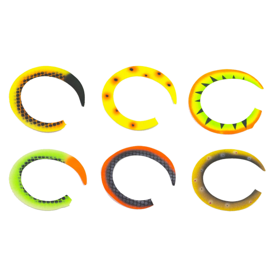 Custom JumboWiggle Tails (Slim) by Backlure ryhmässä Koukut & Tarvikkeet / Perhonsidonta / Perhonsidontamateriaalit / Pyrstöt @ Sportfiskeprylar.se (F-WT2010r)