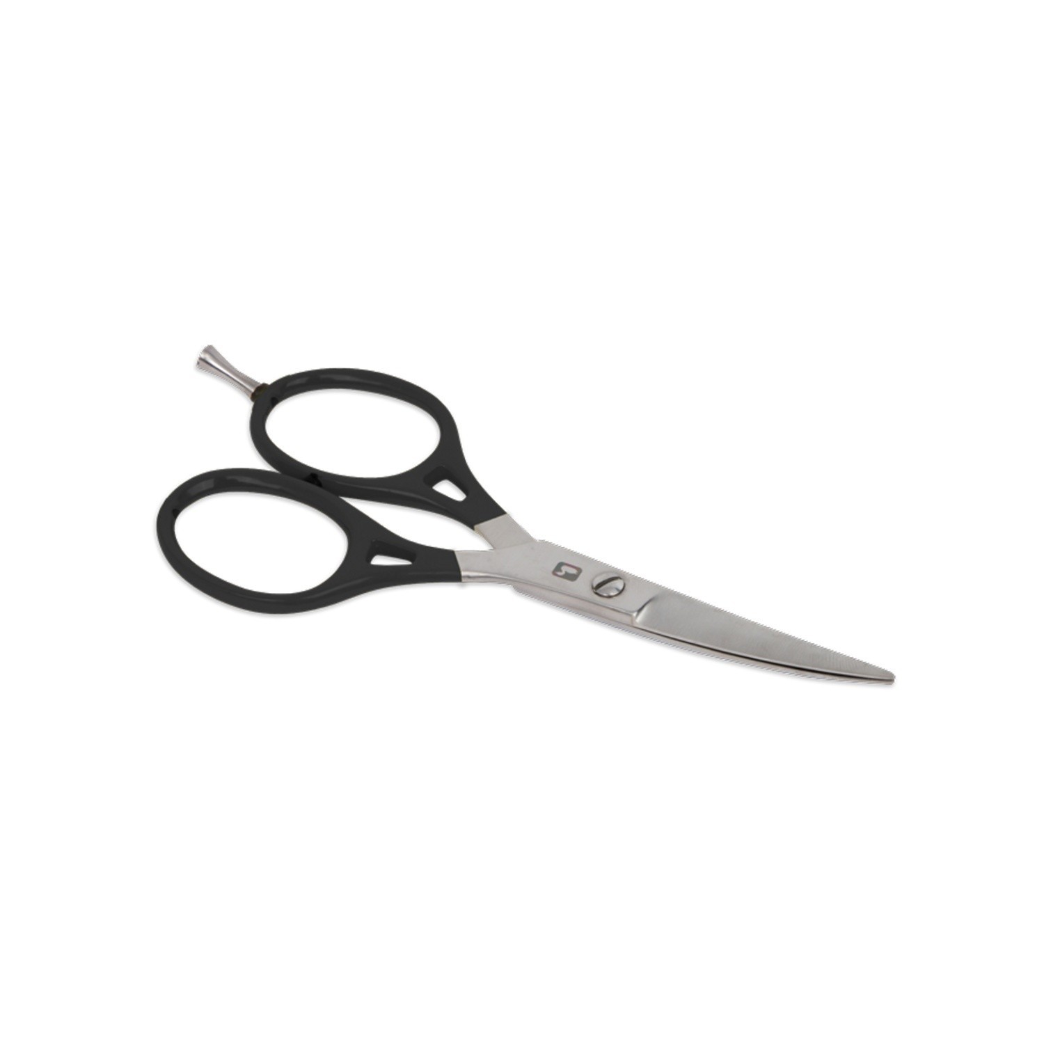 Loon Ergo Prime Curved Shears w/ Precision Peg - Black ryhmässä Työkalut ja tarvikkeet / Pihdit & sakset / Leikkurit & sakset @ Sportfiskeprylar.se (F1958)
