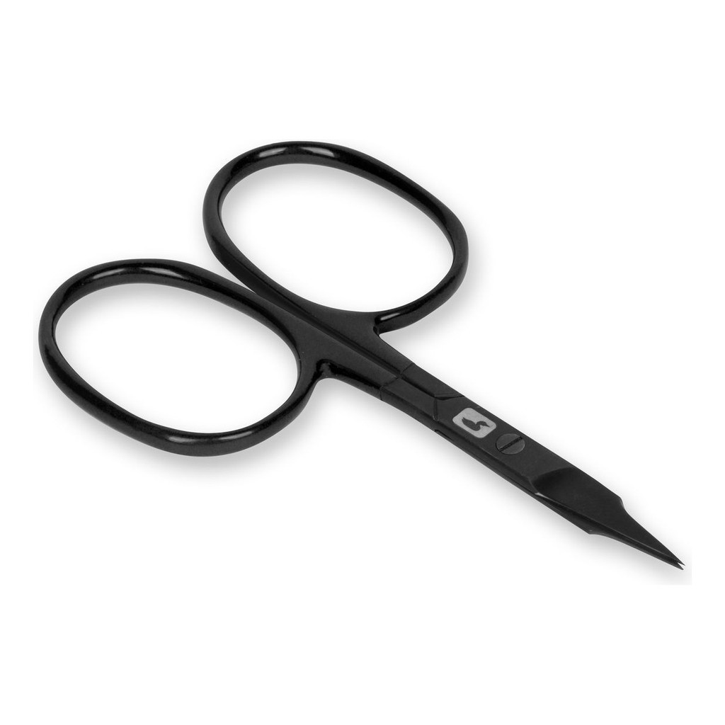 Loon Ergo Precision Tip Scissors - Black ryhmässä Työkalut ja tarvikkeet / Pihdit & sakset / Leikkurit & sakset @ Sportfiskeprylar.se (F6107)