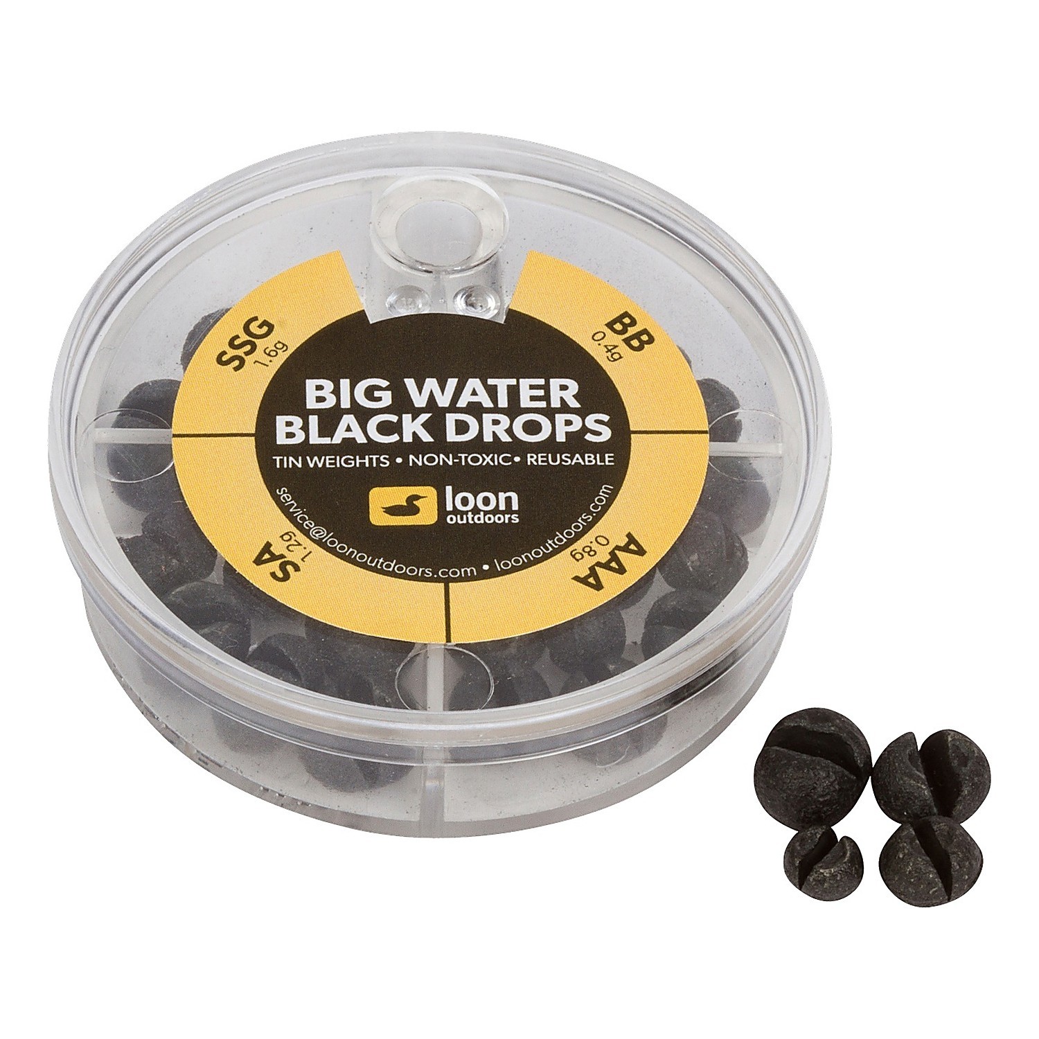Loon Black Drop - 4 Division - Black Big Water ryhmässä Koukut & Tarvikkeet / Syvääjät ja painot / Painolajitelmat @ Sportfiskeprylar.se (F7132)