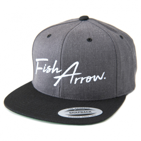 Fish Arrow Flat Cap Dark Hether Grey ryhmässä Vaatteet ja kengät / Lippikset ja päähineet / Lippikset / Snapback-lippikset @ Sportfiskeprylar.se (FA-4573251345436)